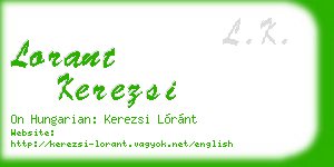 lorant kerezsi business card