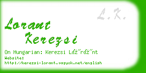 lorant kerezsi business card